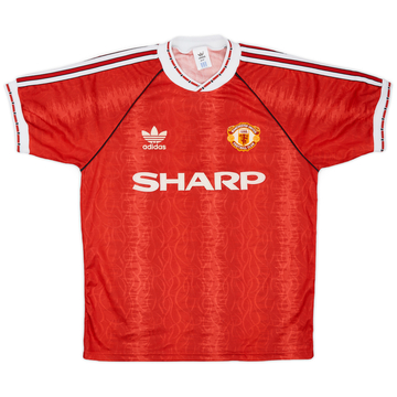 1990-92 Manchester United Home Shirt - 10/10 - (M)