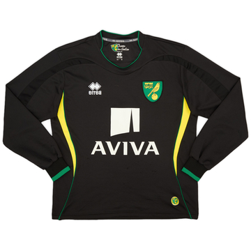 2012-13 Norwich City Away L/S Shirt - 7/10 - (S)