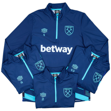 2023-24 West Ham Player Issue 1/4 Zip Training Top - As New - (L)