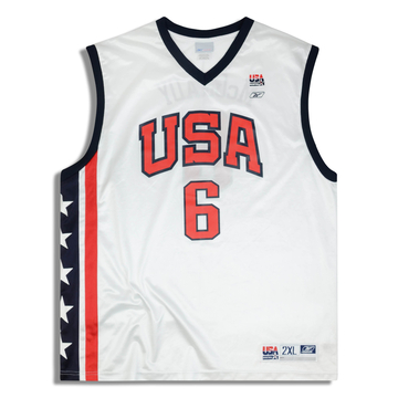 2002 USA McGrady #6 Reebok Jersey (Home) XXL
