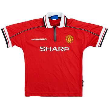 1998-00 Manchester United Home Shirt - 8/10 - (M.Boys)