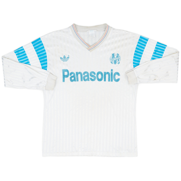 1990-91 Olympique Marseille Home L/S Shirt - 6/10 - (L)
