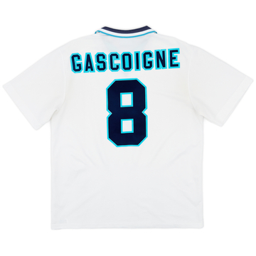 1995-97 England Home Shirt Gascoigne #8 - 8/10 - (XL)