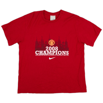 2008 Manchester United Nike '2008 Champions' Graphic Tee - 8/10 - (L)