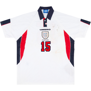 1997-99 England Match Issue Home Shirt #15 (Butt)
