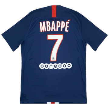 2019-20 Paris Saint-Germain Authentic Home Shirt Mbappe #7 - 10/10 - (M)