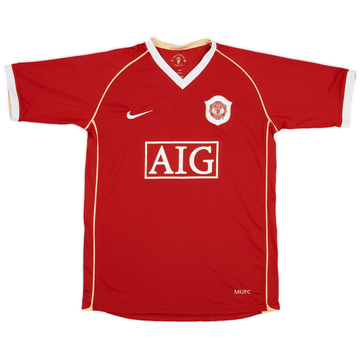 2006-07 Manchester United Home Shirt - 8/10 - (XL.Boys)