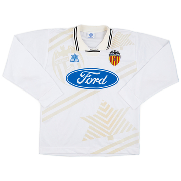 1995-96 Valencia Home L/S Shirt - 8/10 - (XL.Boys)