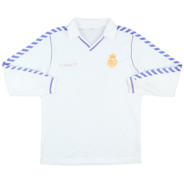 1986-88 Real Madrid Home L/S Shirt - 7/10 - (XL)