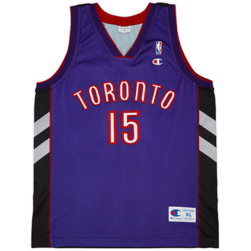 1999-03 Toronto Raptors Carter #15 Champion Away Jersey - 8/10 - (XL)
