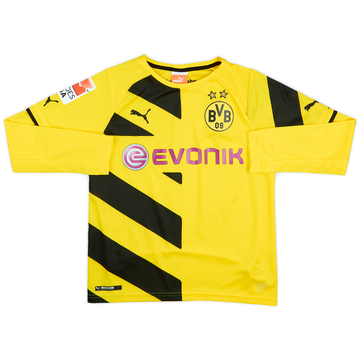 2014-15 Borussia Dortmund Home L/S Shirt - 9/10 - (M.Boys)