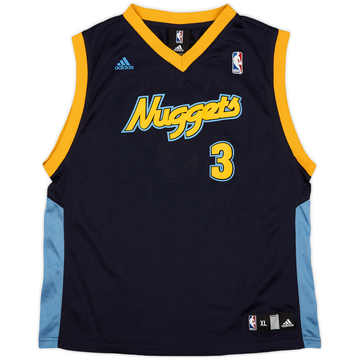2006-08 Denver Nuggets Iverson #3 adidas Alternate Jersey - 7/10 - (XL.Boys)