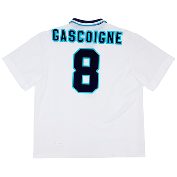 1995-97 England Home Shirt Gascoigne #8 - 9/10 - (XXL)