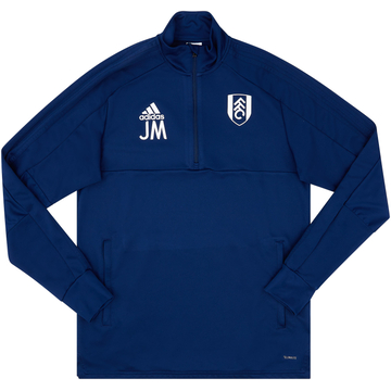 2017-18 Fulham Staff Issue adidas 1/4 Zip Training Top JM - 9/10 - (M)