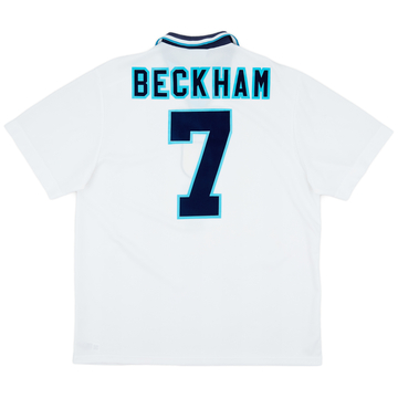 1995-97 England Home Shirt Beckham #7 - 8/10 - (XL)