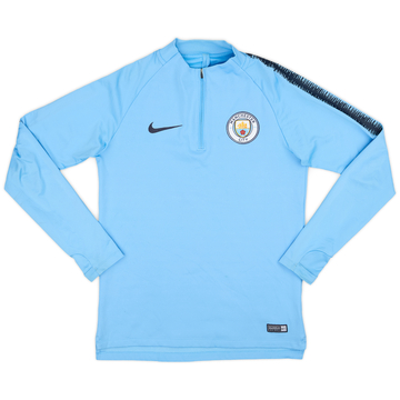 2018-19 Manchester City Nike 1/4 Zip Drill Top - 7/10 - (S)