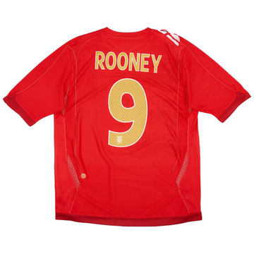 2006-08 England Away Shirt Rooney #9 - 6/10 - (L)