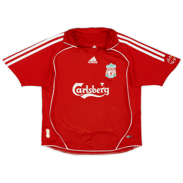 2006-08 Liverpool Home Shirt - 9/10 - (S.Boys)