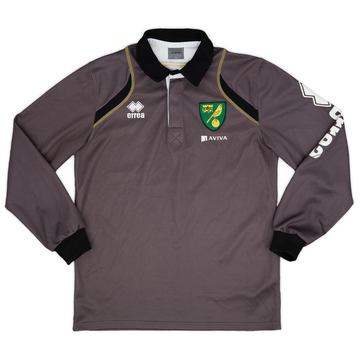 2011-12 Norwich Errea Polo L/S Shirt - 7/10 - (L)