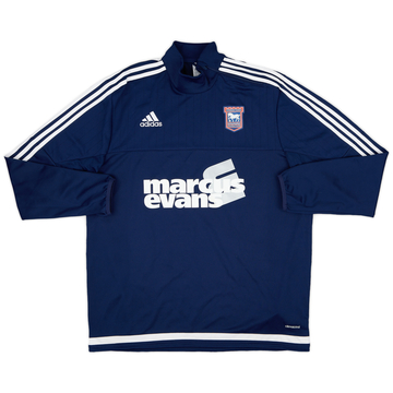 2015-16 Ipswich adidas 1/4 Zip Training Top - 8/10 - (XL)