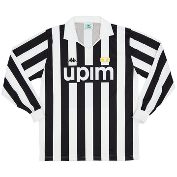 1991-92 Juventus Home L/S Shirt - 9/10 - (XL)