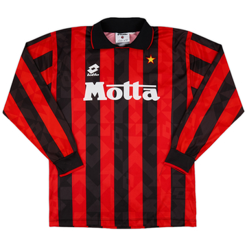 1993-94 AC Milan Home L/S Shirt - 8/10 - (M)