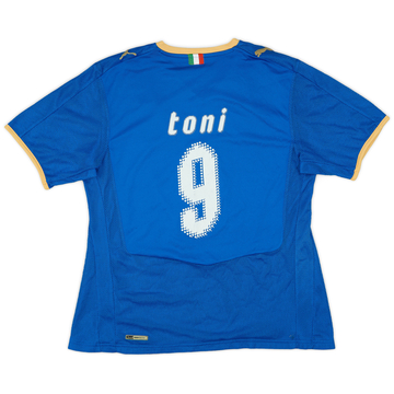 2007-08 Italy Home Shirt Toni #9 - 5/10 - (XL.Boys)