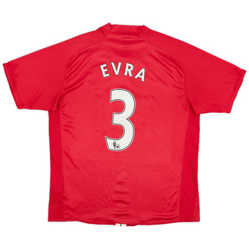 2007-09 Manchester United Home Shirt Evra #3 - 5/10 - (L)