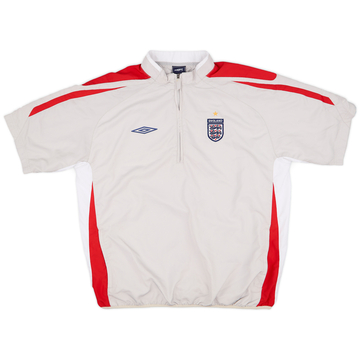 2007-08 England Umbro 1/4 Zip S/S Drill Top - 9/10 - (XL)