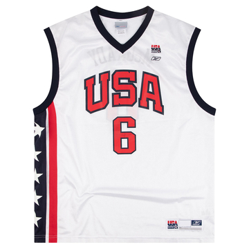 2002 USA McGrady #6 Reebok Jersey (Home) XXL