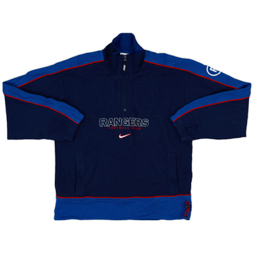 1997-98 Rangers Nike 1/4 Zip Drill Top - 9/10 - (S)