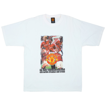 1999-00 Manchester United Graphic Tee - 8/10 - (XL)