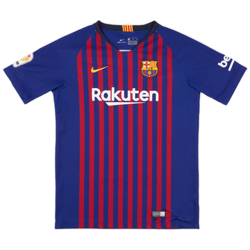 2018-19 Barcelona Home Shirt - 8/10 - (XL.Boys)