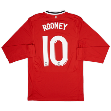 2011-12 Manchester United Home L/S Shirt Rooney #10 (S)