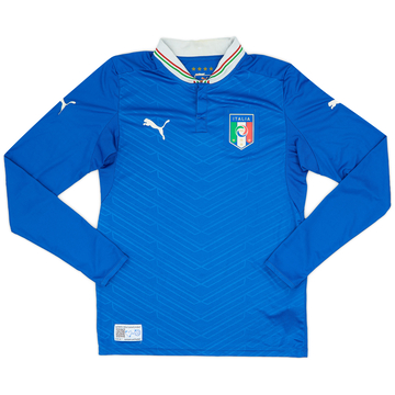 2012-13 Italy Home L/S Shirt - 8/10 - (S)