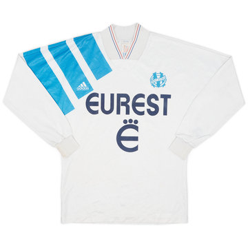 1993-94 Olympique Marseille Home L/S Shirt - 6/10 - (S)