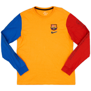 2022-23 Barcelona Nike L/S Cotton Tee - 8/10 - (L)