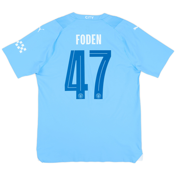 2023-24 Manchester City Player Issue Home European Shirt Foden #47