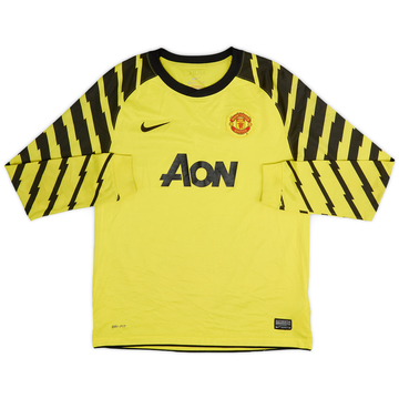 2010-11 Manchester United Yellow GK Shirt - 9/10 - (XL.Boys)