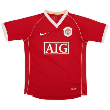 2006-07 Manchester United Home Shirt - 7/10 - (L.Boys)