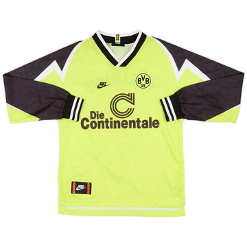 1995-96 Borussia Dortmund Home L/S Shirt #9 - 8/10 - (XL.Boys)