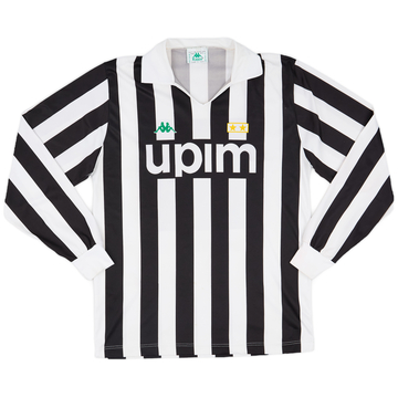 1991-92 Juventus Basic Home L/S Shirt - 8/10 - (XL)