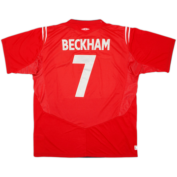 2004-06 England Away Shirt Beckham #7 (L)