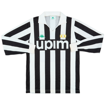 1991-92 Juventus Basic Home L/S Shirt - 7/10 - (S)