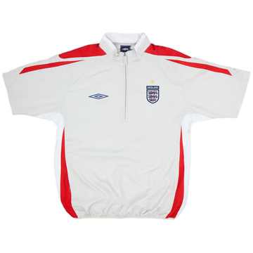 2007-08 England Umbro 1/4 Zip S/S Training Top - 8/10 - (M)