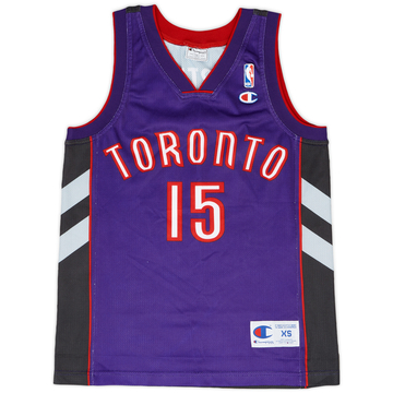1999-03 Toronto Raptors Carter #15 Champion Away Jersey - 9/10 - (XS)