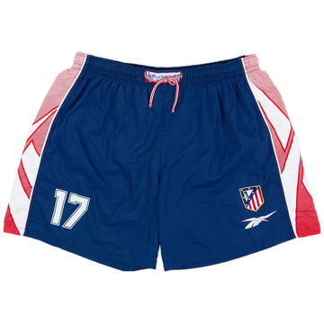1999-00 Atletico Madrid Player Issue Away Shorts #17 - 9/10 - (L)