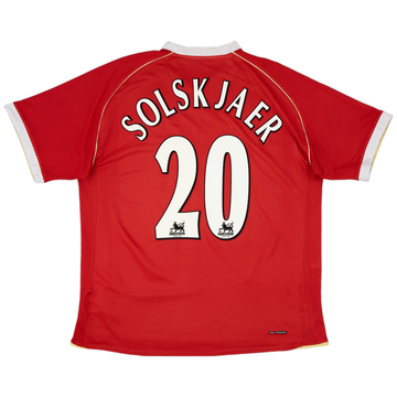 2006-07 Manchester United Home Shirt Solskjaer #20 - 5/10 - (XL)