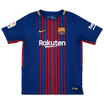 2017-18 Barcelona Home Shirt - 9/10 - (L.Boys)