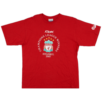 2005-06 Liverpool Reebok 2005 CL Winners Tee - 9/10 - (XL)
